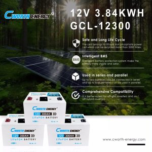 3.8KWh 12v Cworth Lithium Battery