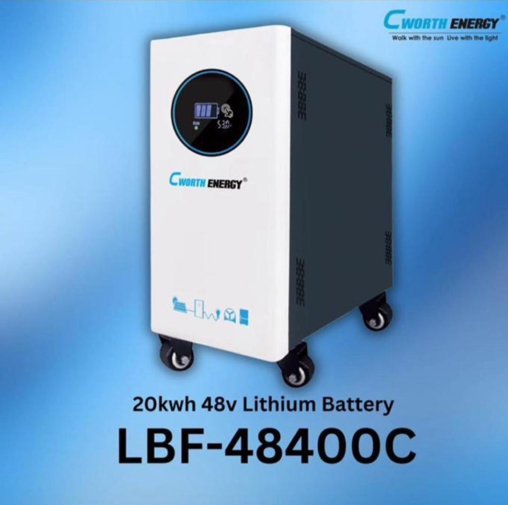 20 kWh 48v lithium battery for solar energy storage.